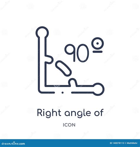 Right Angle Of 90 Degrees Icon From Shapes Outline Collection Thin