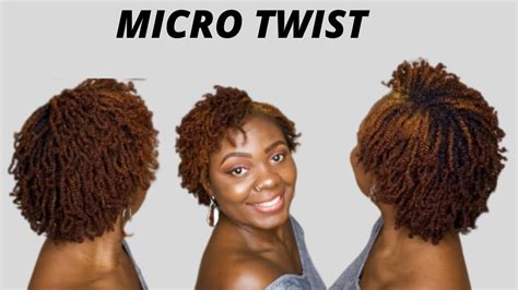 How To Micro Twist On Natural Hair No Extensions Just My Hair Youtube
