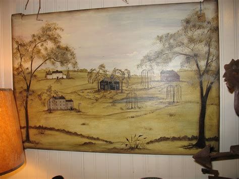 Pin By Bittersweet House On Primitive Murals Primitive Painting Folk