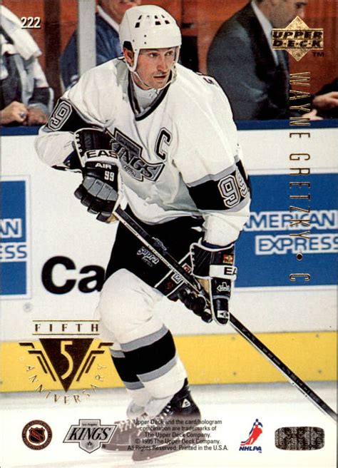 1995 96 Upper Deck Kings Hockey Card 222 Wayne Gretzky 5 Ebay