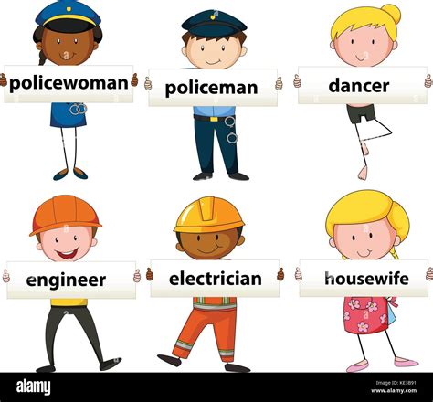 People With Different Occupations Illustration Stock Vector Image And Art