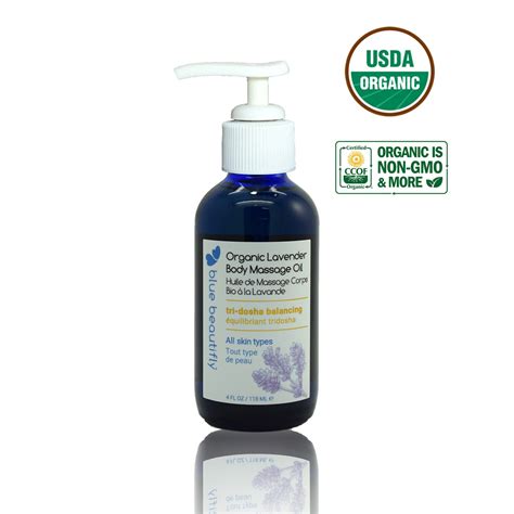 Organic Lavender Body Massage Oil Blue Beautifly