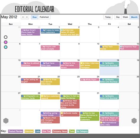 Lista Foto Calendario De Contenidos Para Redes Sociales Excel