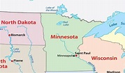 Mapa de Minnesota - EUA Destinos
