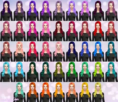 Aveira Sims 4 Newsea`s Evergreen Hair Retextured Sims 4 Hairs