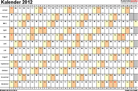 Kalender 2012 Zum Ausdrucken Excel Vorlagen In 11 Varianten Kostenlos