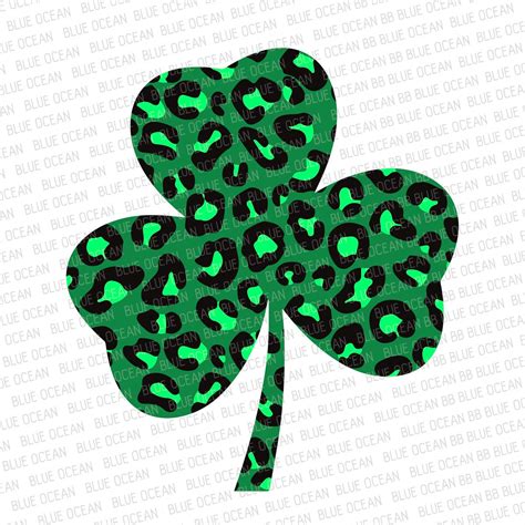 Leopard Shamrock Svg St Patricks Day Svg Shamrock Shirt Etsy