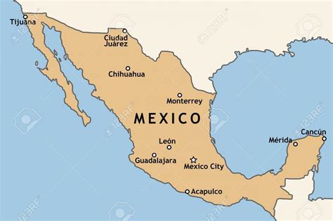 Map Of Mexico Cities Major Cities And Capital Of Mexico