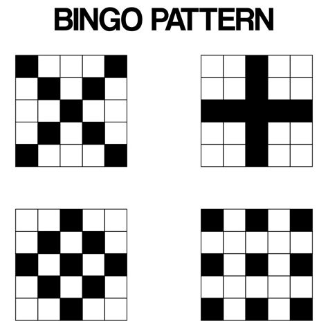 Printable Bingo Game Patterns In 2021 Printable Bingo