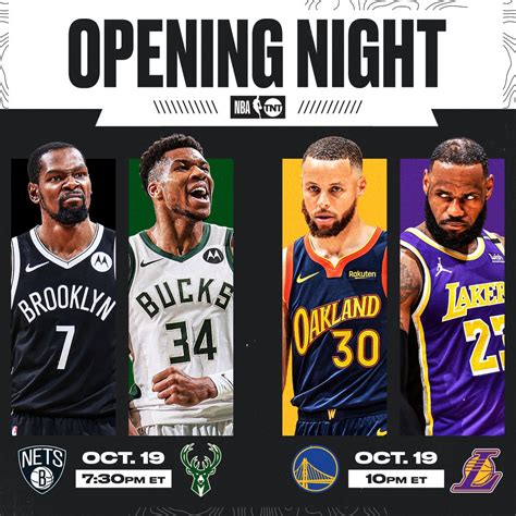 Nba On Tnts Exclusive 2021 22 Opening Night Doubleheader To Tip Off