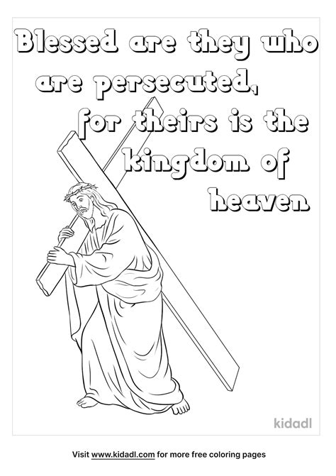 Free Beatitudes Coloring Page Coloring Page Printables Kidadl