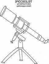 Telescope Coloring Printable Worksheets sketch template