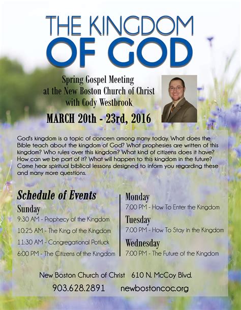 2016 Spring Gospel Meeting The Kingdom Of God With Cody Westbrook