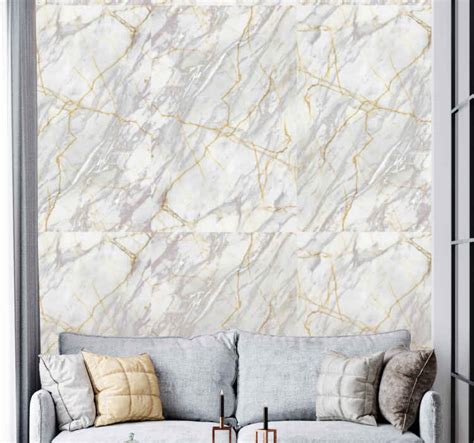 Realistic Gray Gold Marble Effect Wallpaper Tenstickers