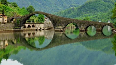 Nature Landscape Architecture Italy Bridge Old Bridge Arch Trees