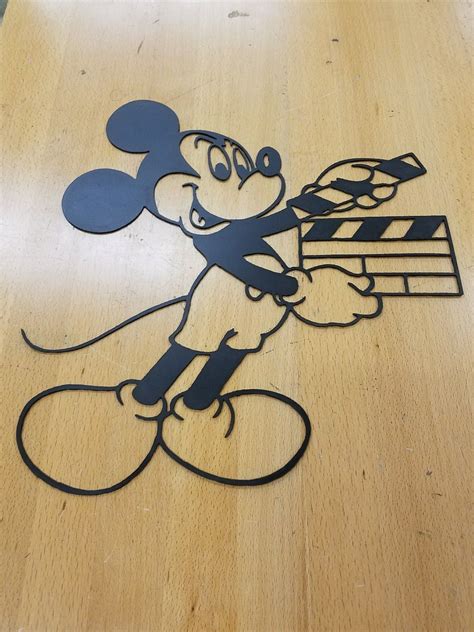 Mickey Mouse Clapboard Metal Wall Art Plasma Cut Decor T Idea Disney