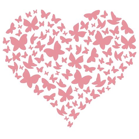 Butterfly Heart Cut File Svg Dxf Png Pdf Etsy