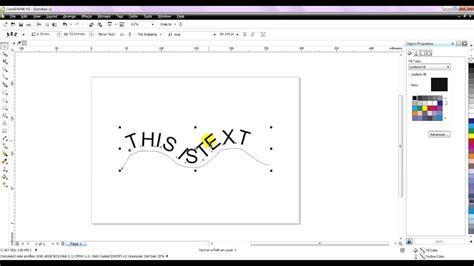 Coreldraw Fit Text To A Curve Path Shape Figure Or Graphic Youtube