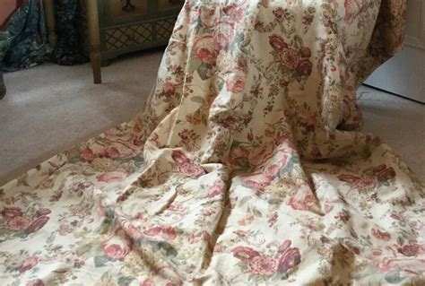 Rare Discontinued Laura Ashley Victoria Fabric 5m On Roll In