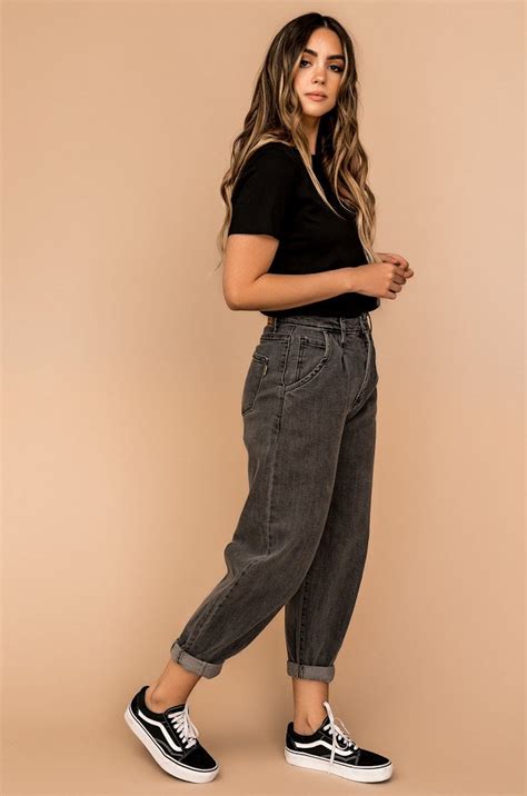 Stevie Slouch Mom Jeans In Stone Dressed In Lala Jeans Outfit Women