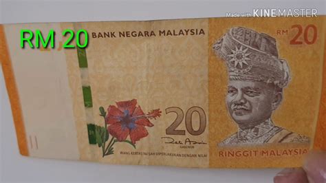 1 ringgit = 100 sen banknotes: Uang kertas 20 Ringgit Malaysia (RM) - YouTube