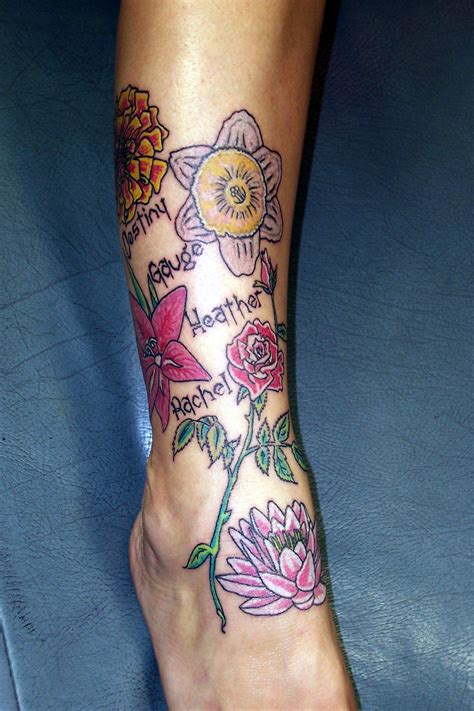 Birth Flowers Tattoo Picture