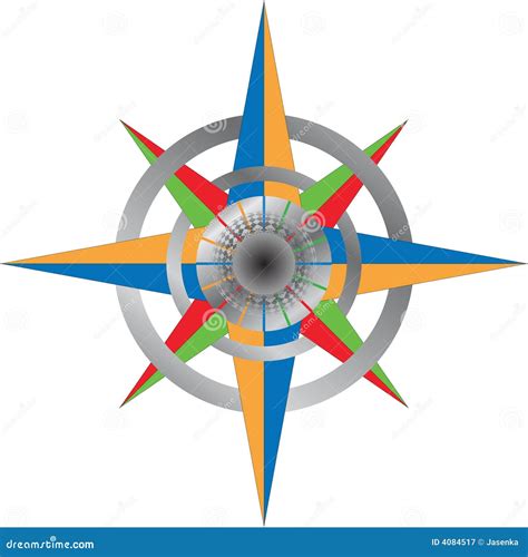 Colorful Detailed Compass Royalty Free Stock Photography Image 4084517