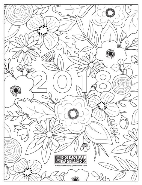 Free Printables Adult Coloring Book Calendar Desenhos Colorir E