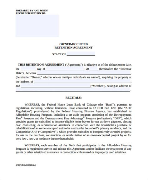12 Retention Agreement Templates Pdf Doc