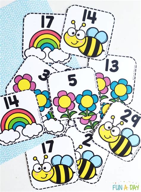 Spring Calendar Numbers Free Printable Fun A Day