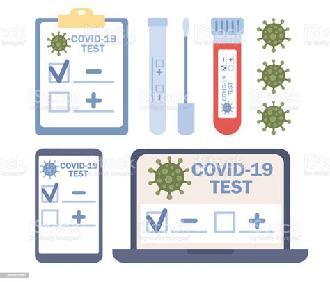 Virus And Covid19 Testing Set Negative Covid19 Test Result Selftest Kit With Laboratory Blood 