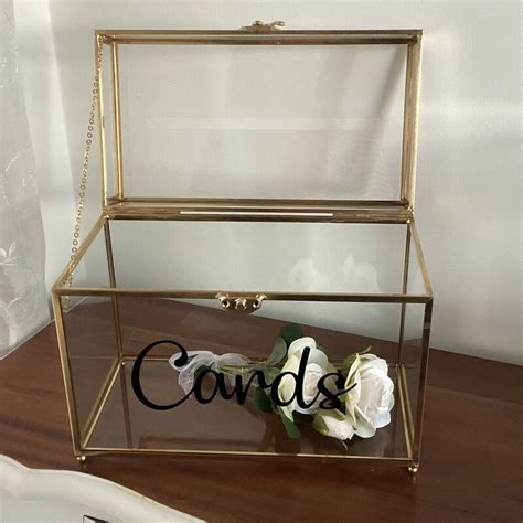 Glass Cards Box Gold Framed Wedding Decor For Hire