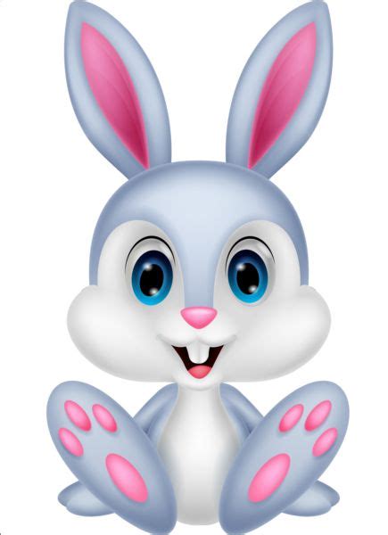 Cute Cartoon Rabbit Design Vector 03 Gooloc