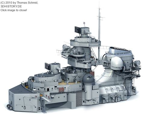 Amazing 3 D Graphics Of Battleship Bismarck German Axis Warships