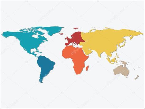 Imágenes Mapa Mundial Con Continentes Mapamundi Continentes Colorido