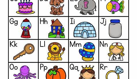 This cute alphabet chart is perfect for your children to use as a
