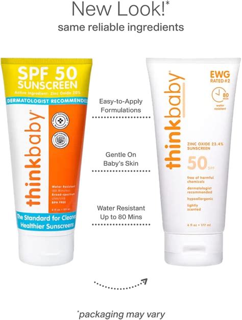 Thinkbaby Spf 50 Baby Sunscreen Safe Natural Sunblock For Babies