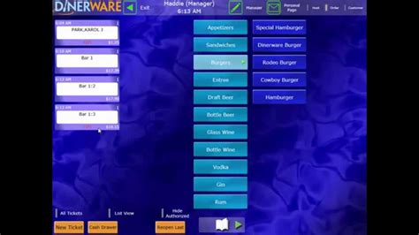 Dinerware Pos Software Table Service Demo Youtube