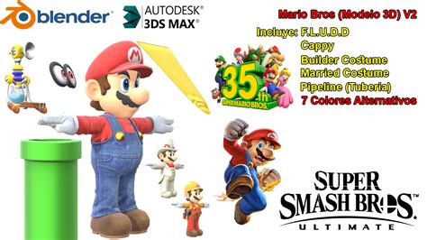 Super Smash Bros Ultimate Mario Fbxdae V2 By Higuys920 On Deviantart
