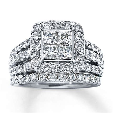 Kay Diamond Bridal Set 4 Ct Tw 14k White Gold Kay Jewelers