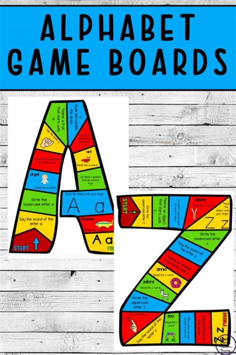 Alphabet Game Boards Simple Living Creative Learning
