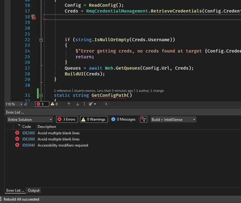 C Visual Studio Code Analysis Build Errors Not Failing Build Stack Overflow