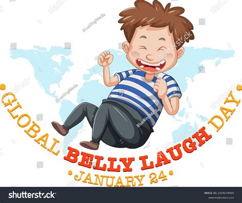 Global Belly Laugh Day Logo Banner Stock Vector Royalty Free
