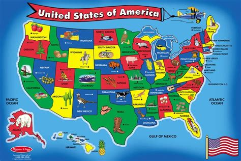 States And Capitals Map For Kids Gambaran