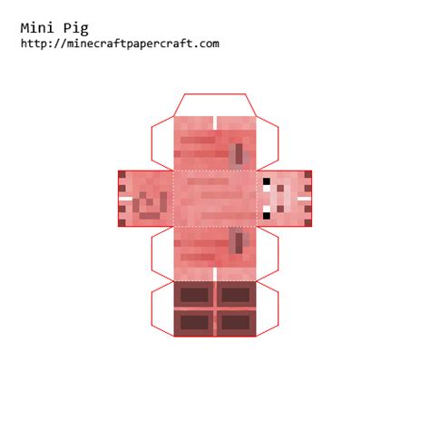 Papercraft Mini Pig Minecraft Templates Minecraft Images Minecraft