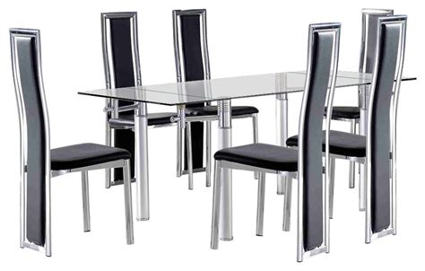 Sanza grey gloss small extending dining table. Verona Tempered Glass, Chrome Extending Table, 6 Elsa ...