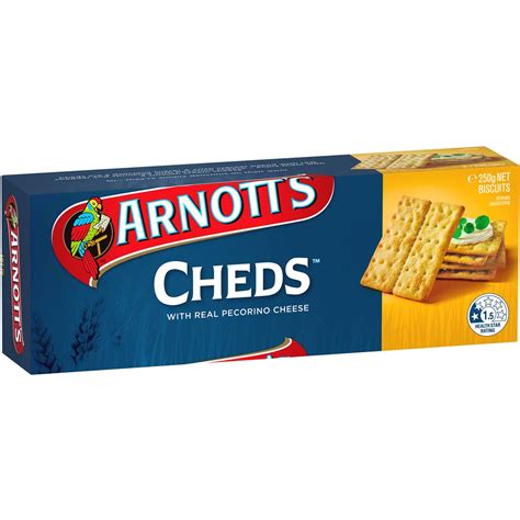 Arnotts Cheds Cheese Crackers 250g Woolworths