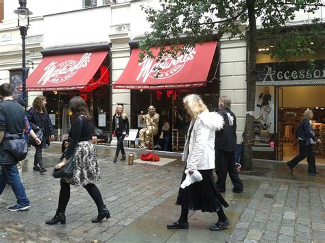 Levitating Street Performer Human Statue London Streets United