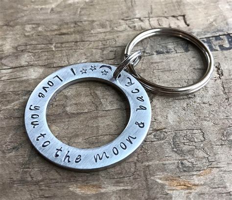 Personalized Keychain Solid Stainless Steel Anniversary T Custom