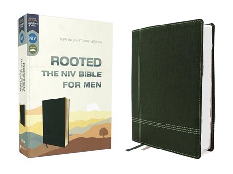 Niv Rooted Bible For Men Leathersoft Green